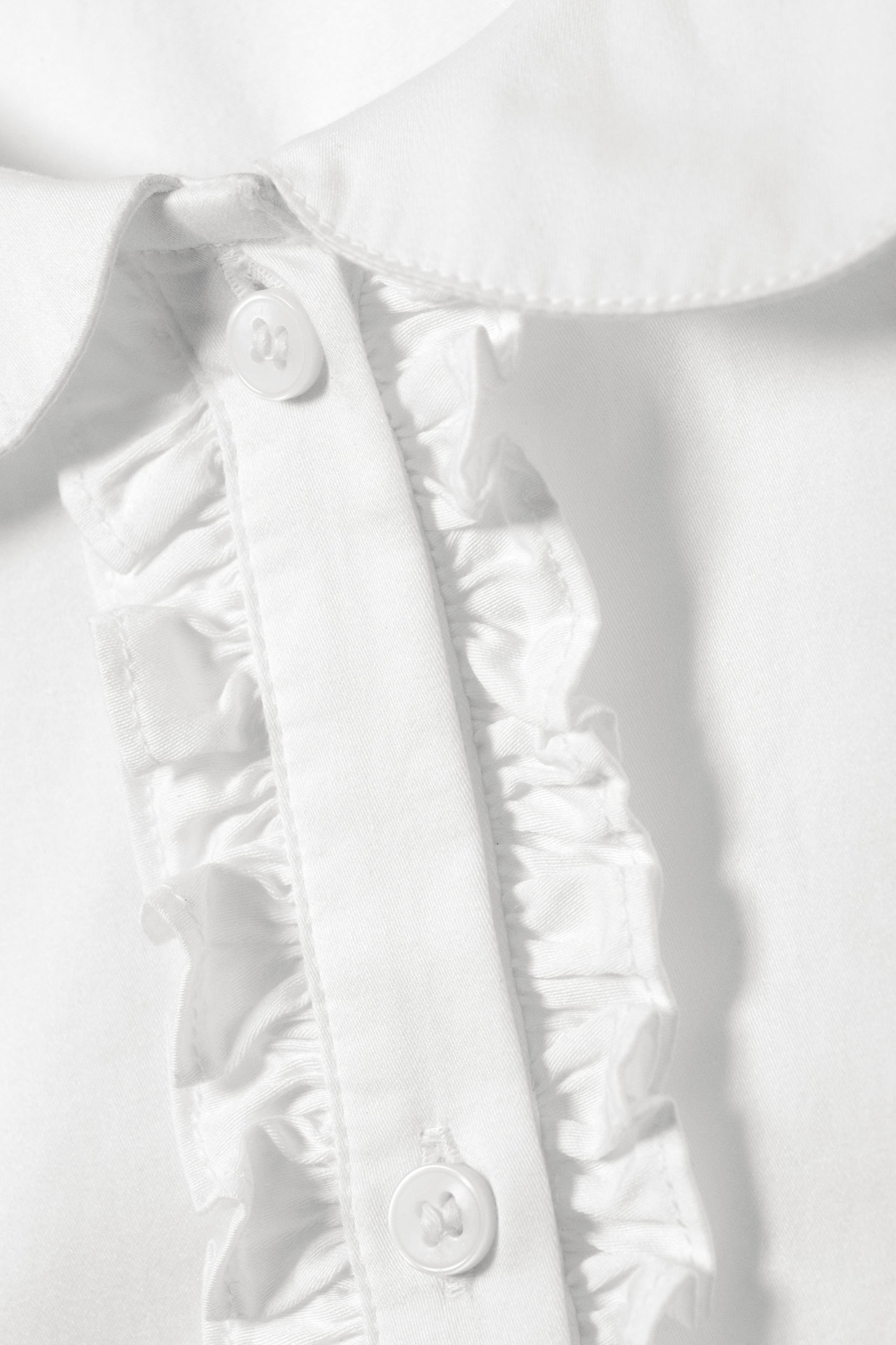 White - Boxy Pintuck Poplin Shirt - 4