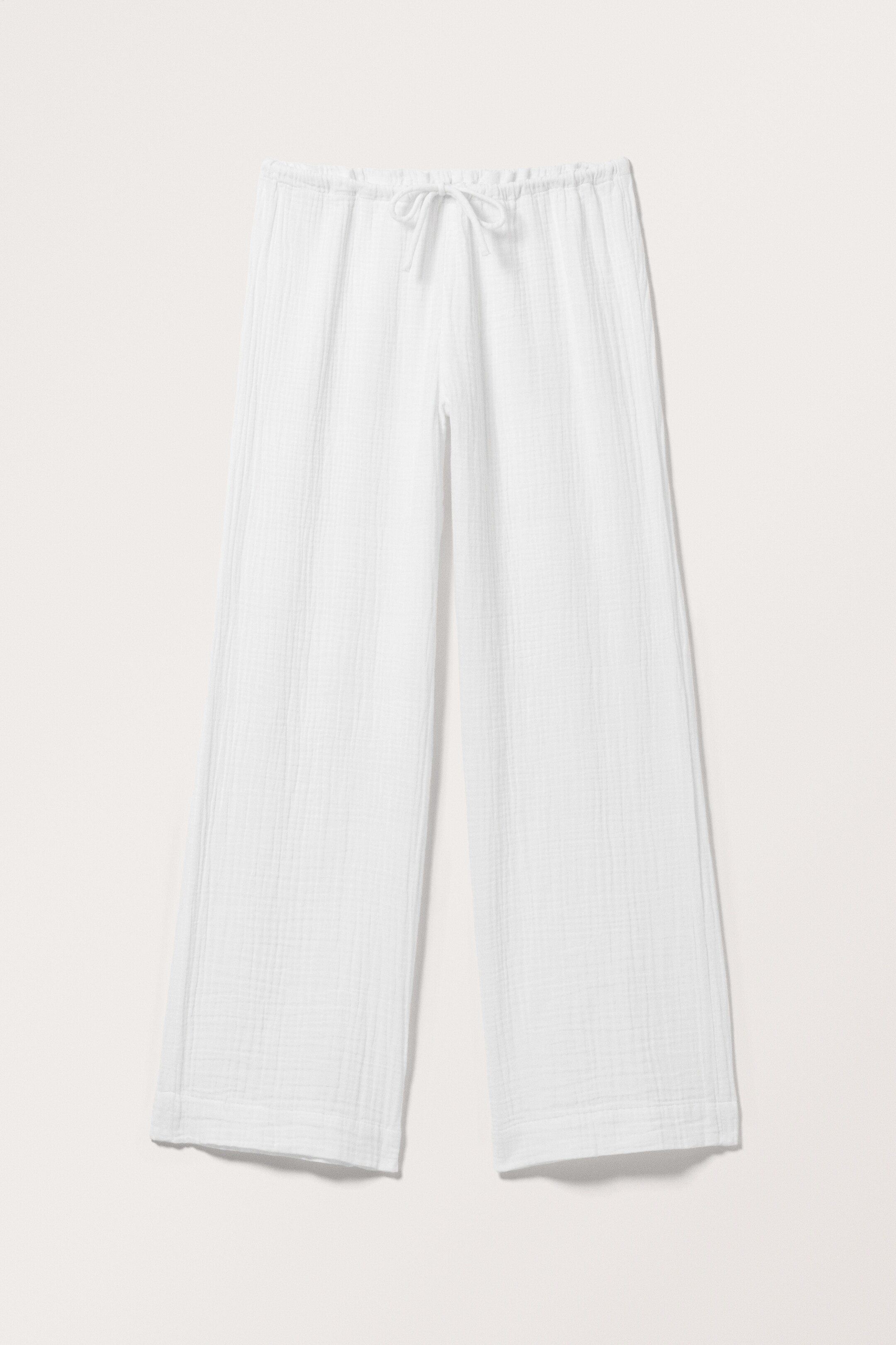 View larger image: Loose Pull-on Cotton Trousers - White - Ladies | H&M GB 1