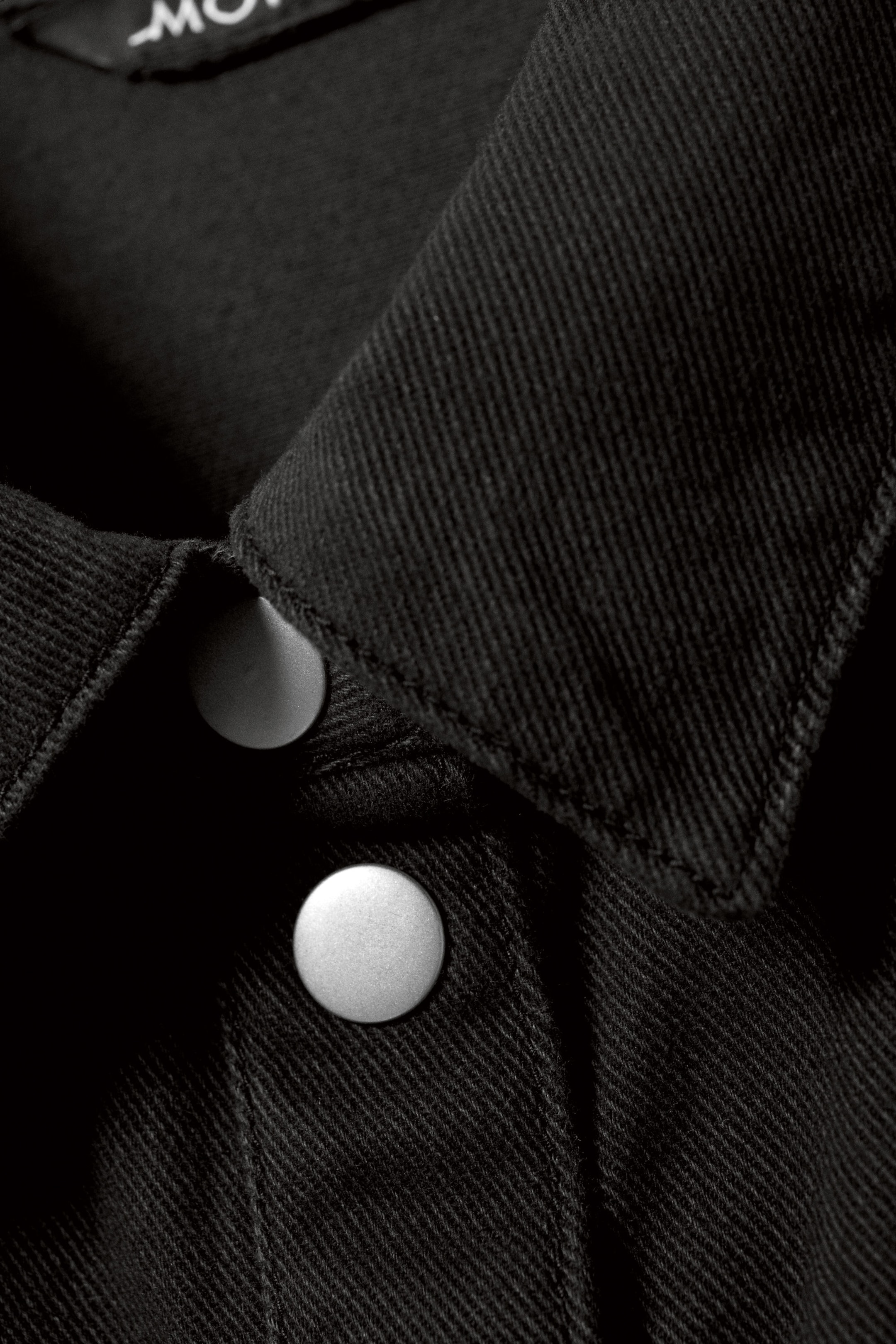 Off-black - Short-Sleeved Mini Shirt Dress - 5