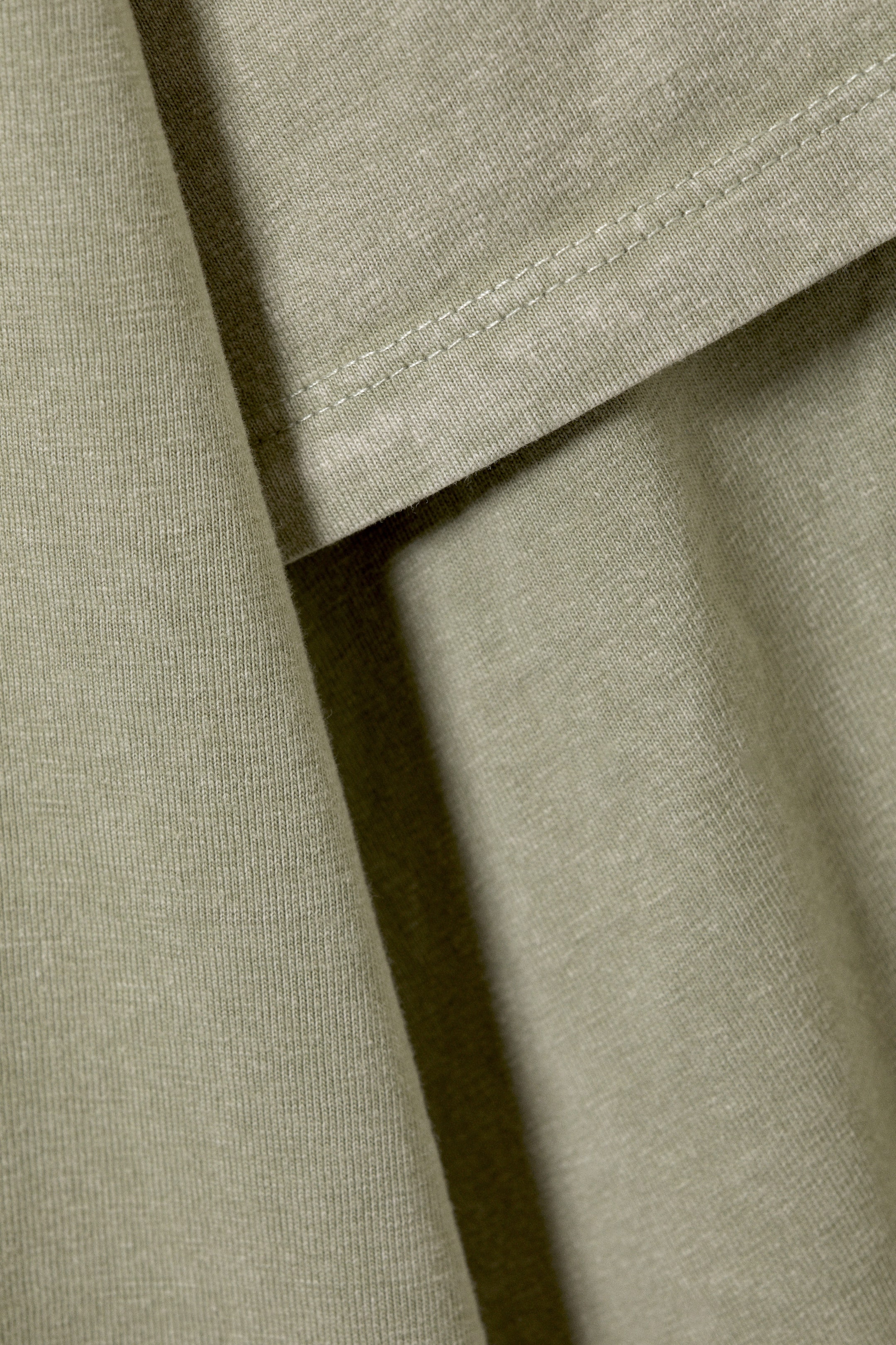 Light Khaki - Cosmic Echo - Dubbellaags oversized T-shirt met lange mouwen - 2