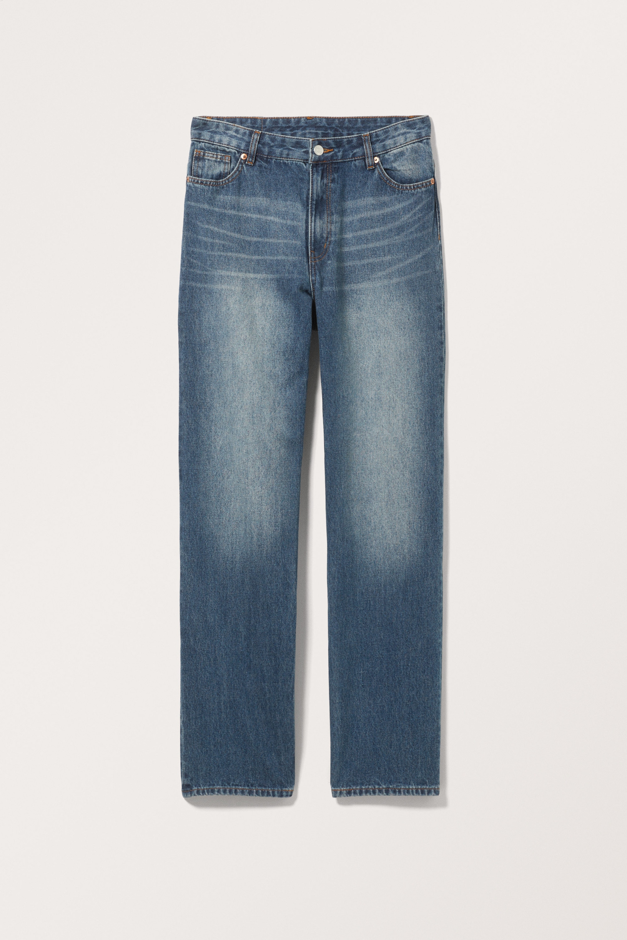 Bleu Gabby - Jean Aimo droit taille mi-haute - 0