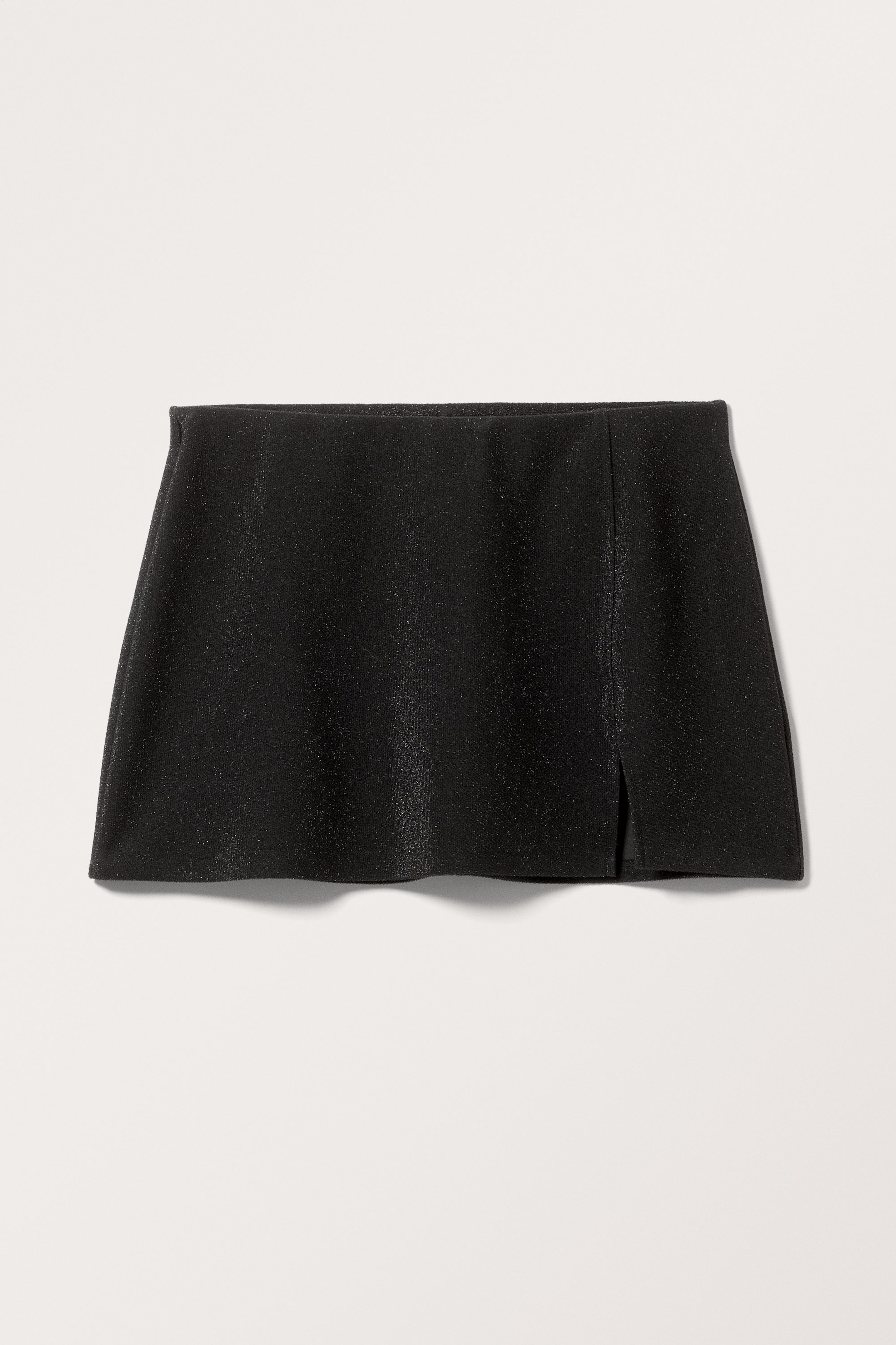 Black Glitter - Mini Pull-on Skirt - 0