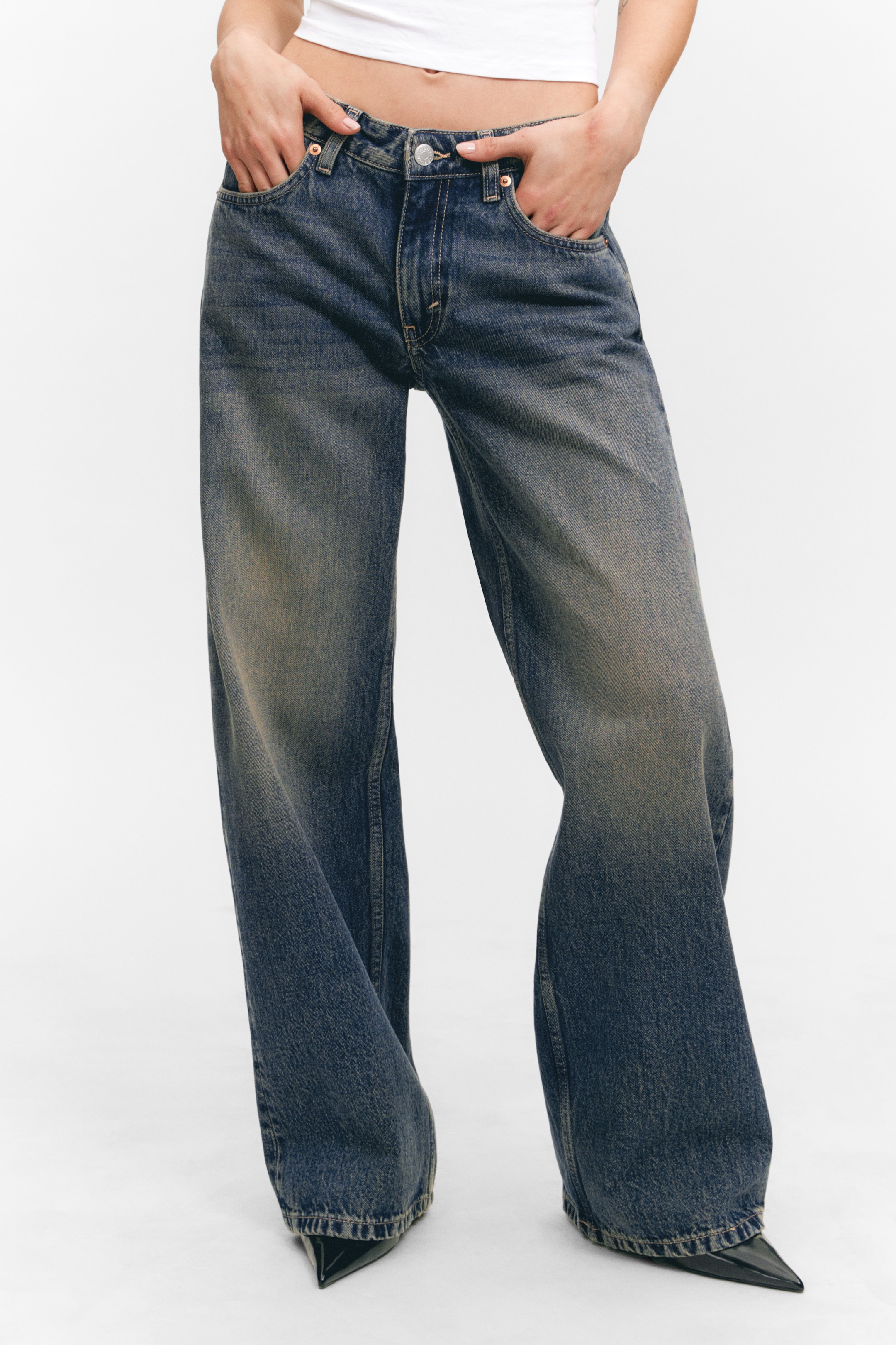 Zobacz większy obraz: Imoo Low Wide Jeans - Desert Blue - ONA | H&M PL 2