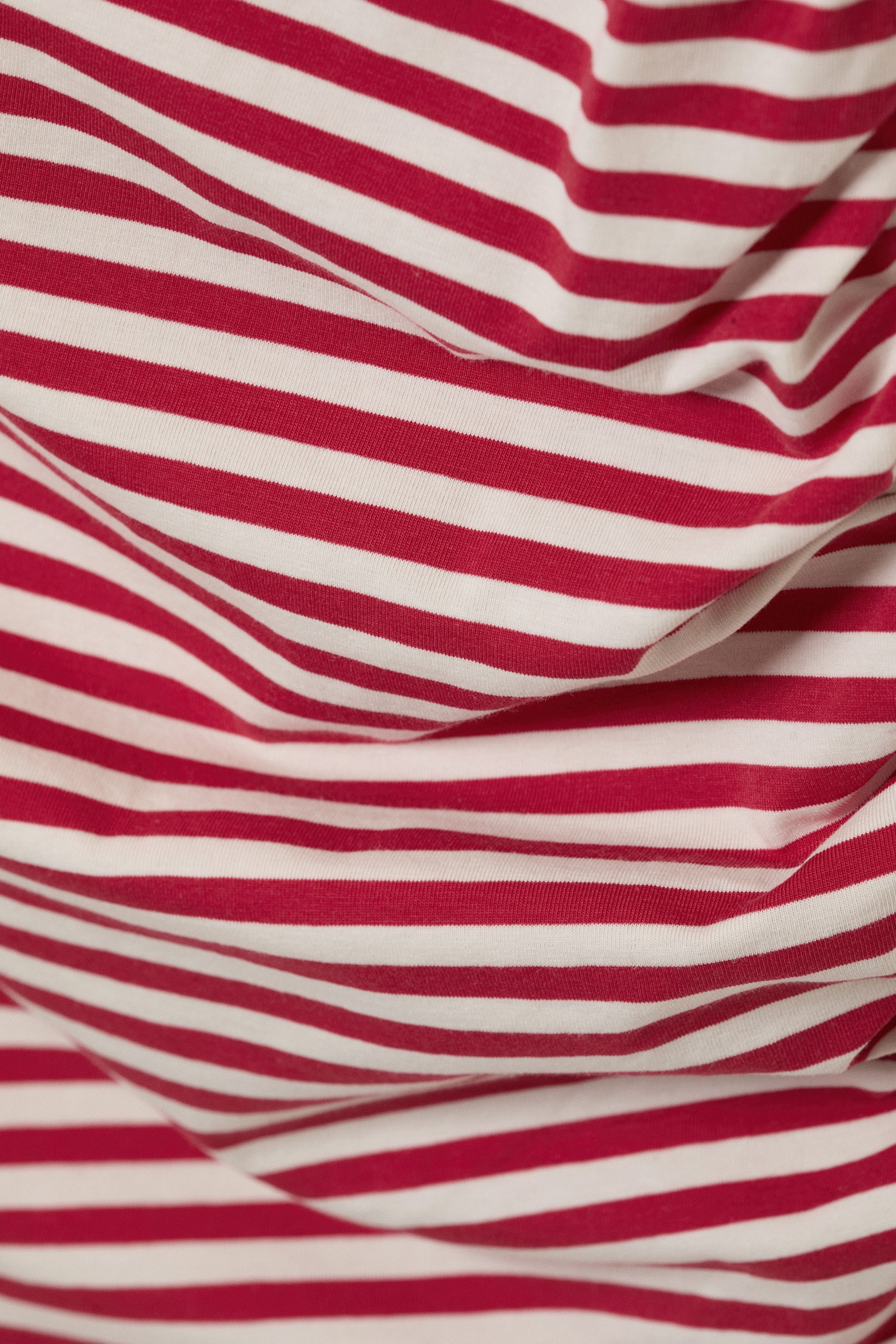 Rayures rouge/blanc - Haut asymétrique froncé - 2