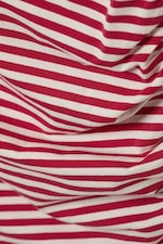 Rayures rouge/blanc - Haut asymétrique froncé - 1