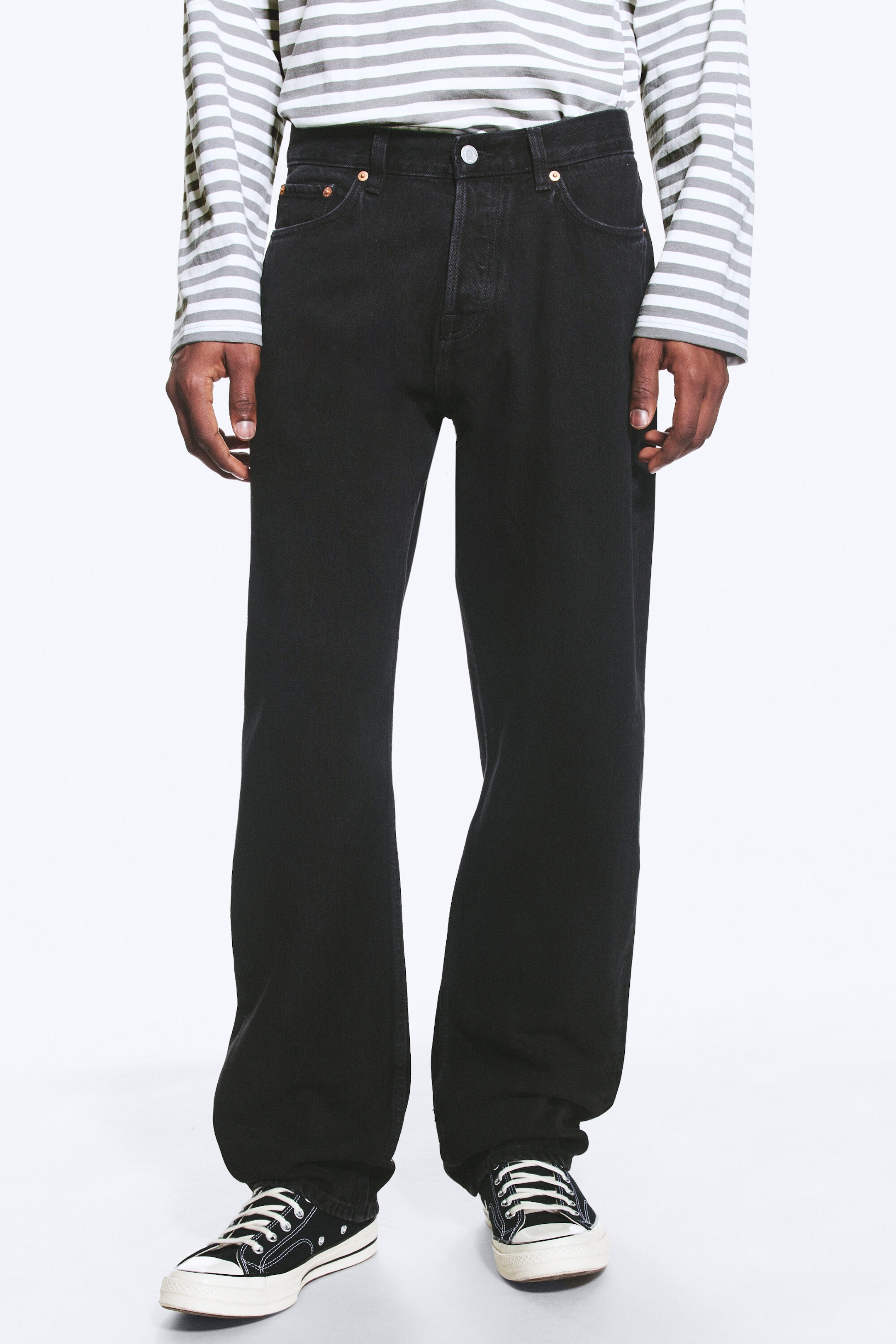 Tuned Black – Noir - Jean droit décontracté taille mi-haute Space - 3