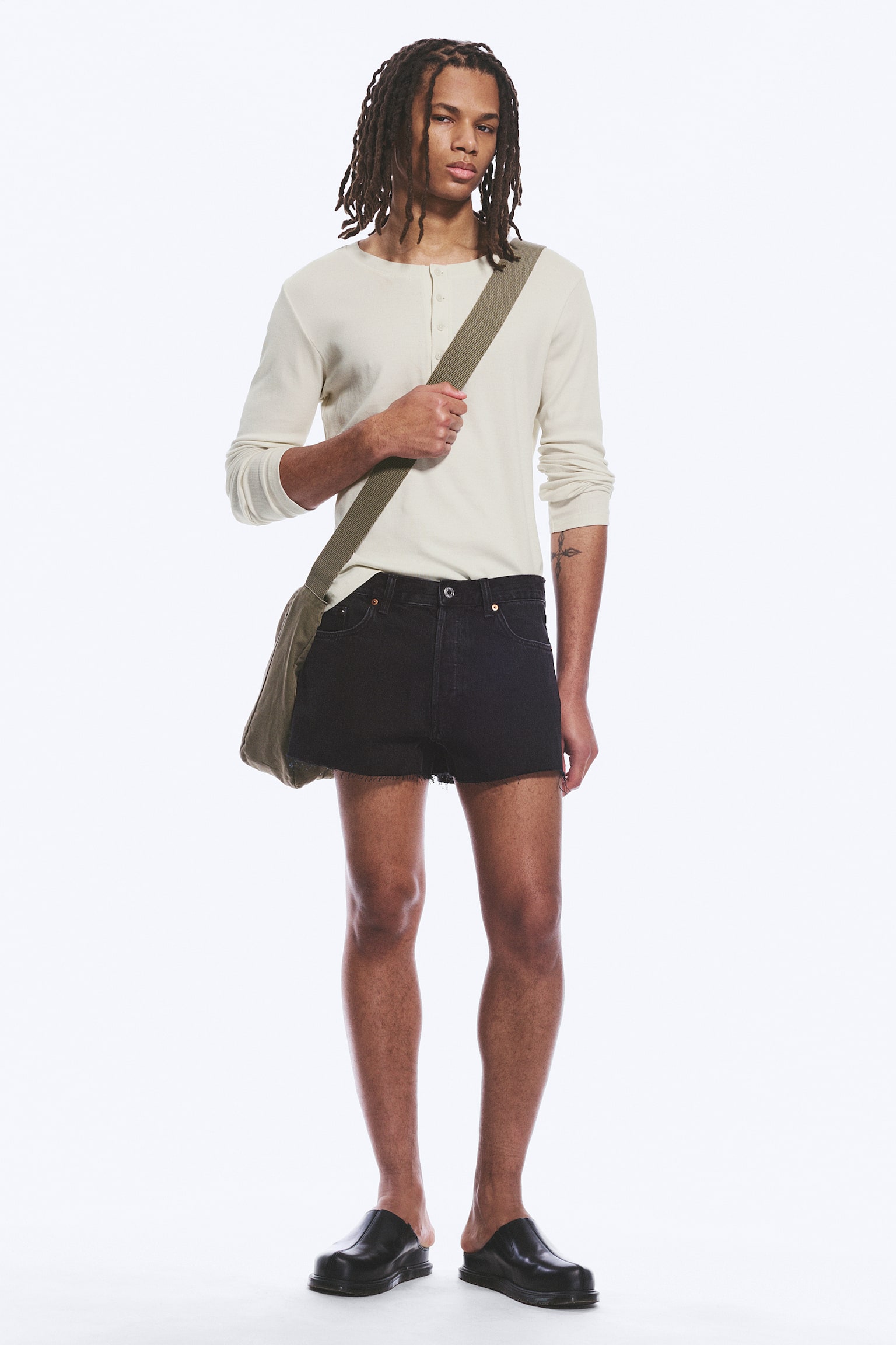 Luźne szorty dżinsowe Gravity Short Mid Rise - Tuned Black - Black/Kimberley Blue - Light Blue - 1