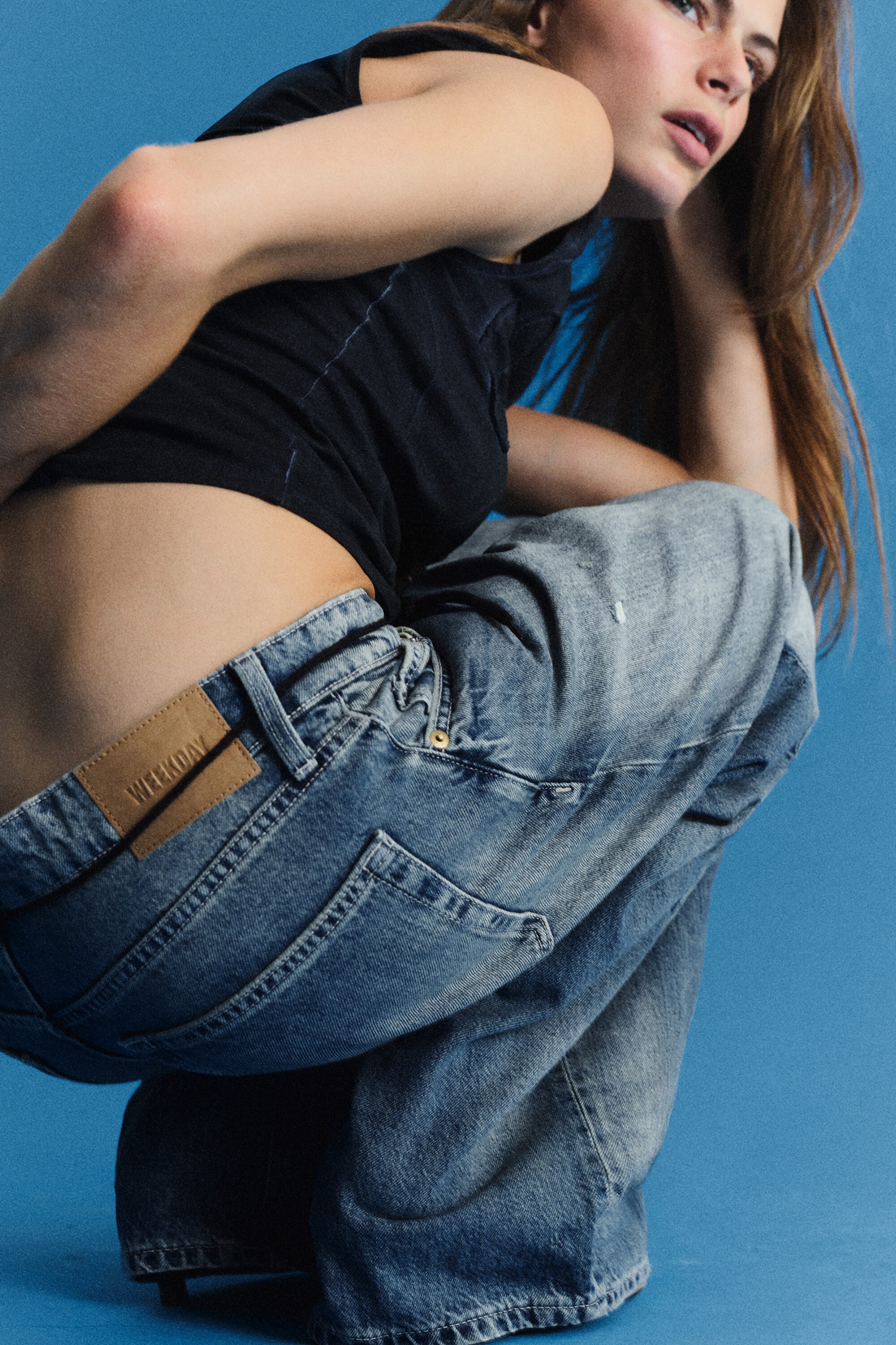 Stirrup Blue - Mittelblau - Andromeda Low Waist Loose Baggy Jeans - 5