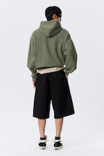 Black - Loose Fit Chino Shorts - 3