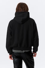 Schwarz - Drache - Quadratischer Graphic-Hoodie mit lockerer Passform - 3