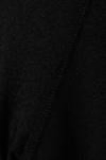 Black - Flared Split Hem Nylon Leggings - 4