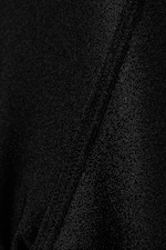 Black - Flared Split Hem Nylon Leggings - 1