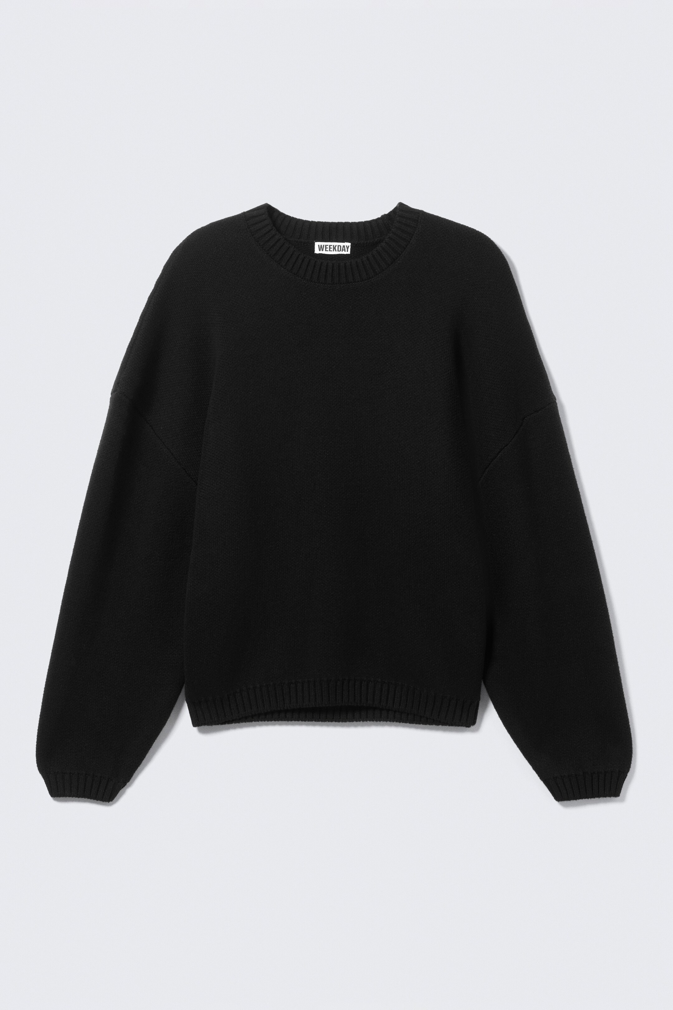 Visa större bild: Oversized Tröja i tung Bomull - Svart - HERR | H&M SE 4