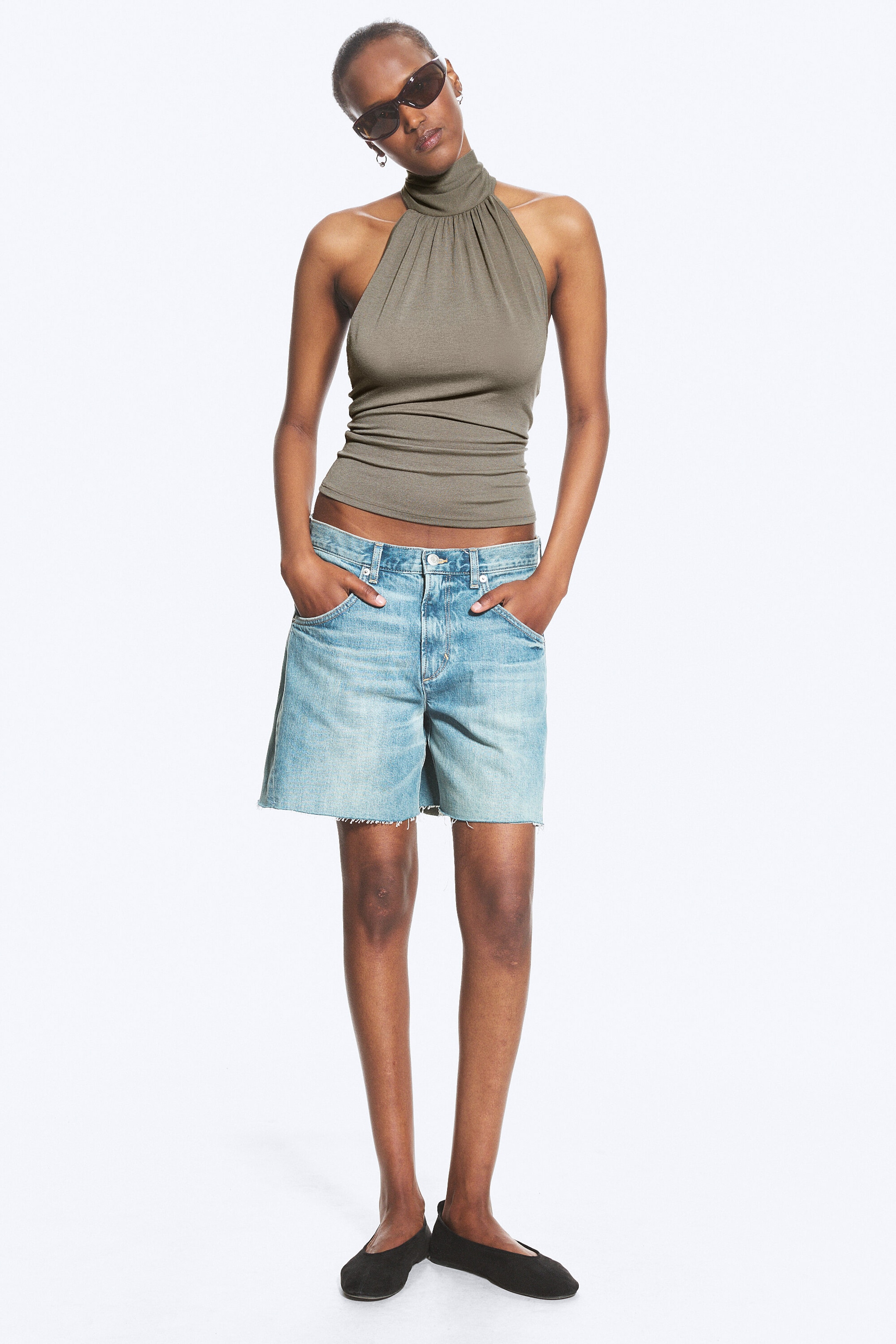 Dusty Mole - Draped Halterneck Top - 1