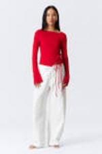 Red - Side Tie Top - 2