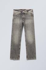 Canyon Grey - Mittelgrau - Space Mid Waist Relaxed Straight Jeans - 0