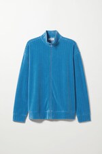 Blue - Elias Velour Sweatshirt - 0