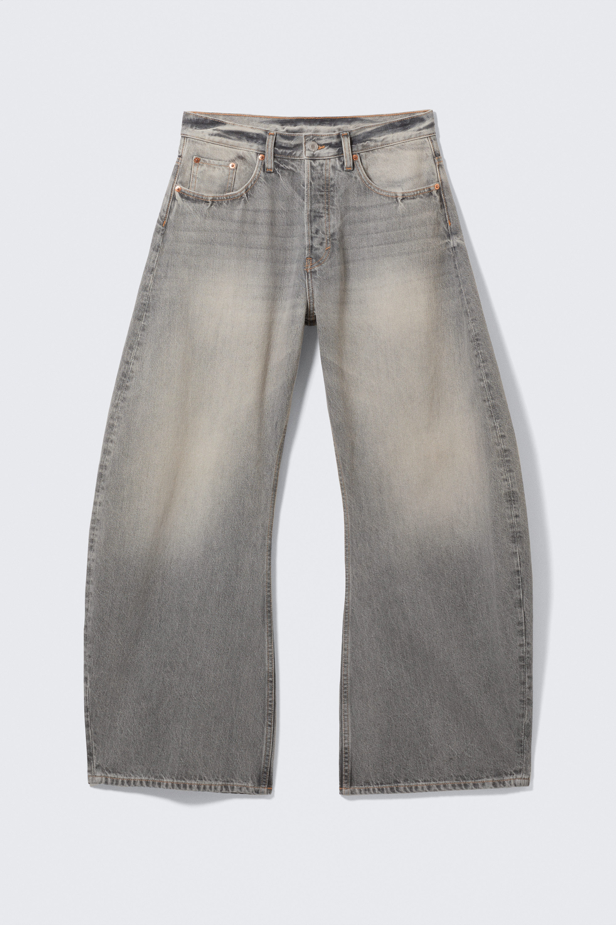Canyon Grey - Mellangrå - Solera Lediga Barrel Jeans - 12