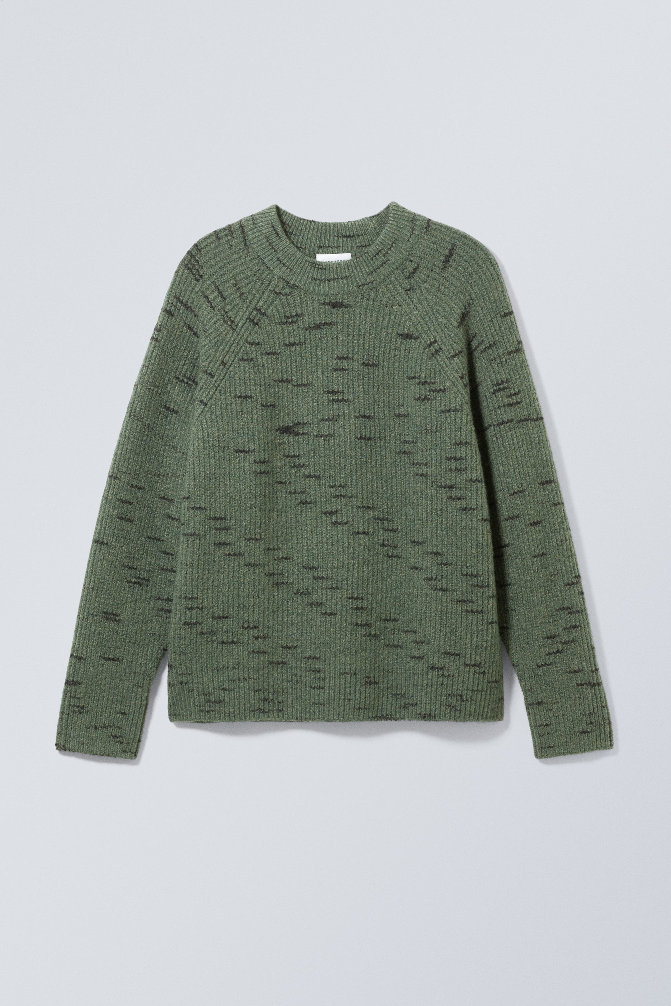 Vert poudré - Pull raglan décontracté Norman - 0