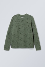 Vert poudré - Pull raglan décontracté Norman - 0