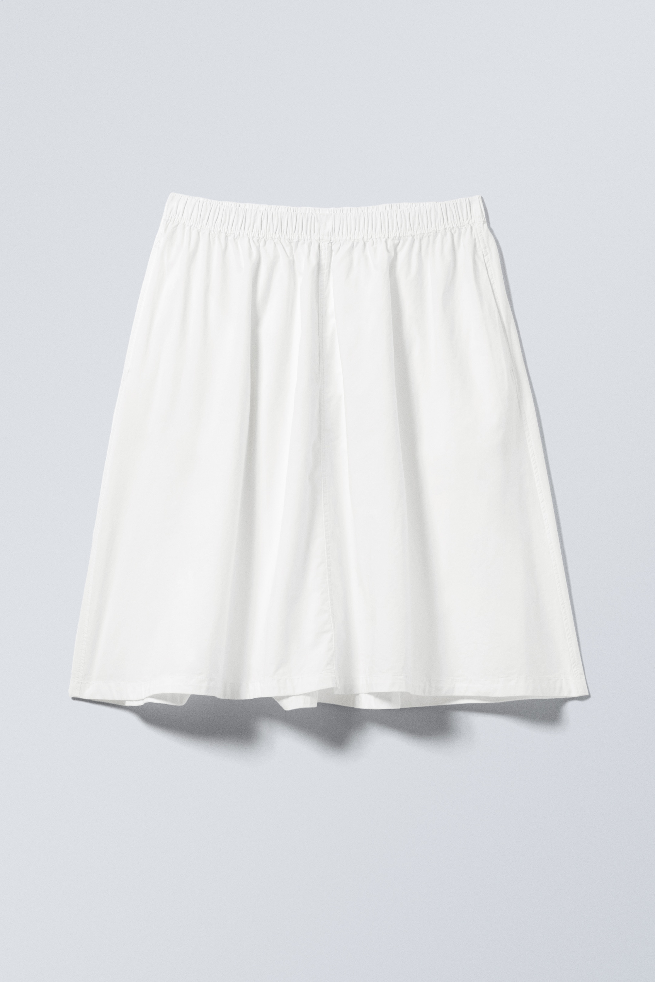 Größeres Bild anzeigen: Midirock aus Baumwollpopeline - Weiß - Ladies | H&M AT 1