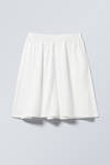 cotton poplin midi skirt - White | Weekday WW