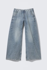 Torn Blue - Middelblauw - Denim joggers met lage taille en losse pasvorm - 0