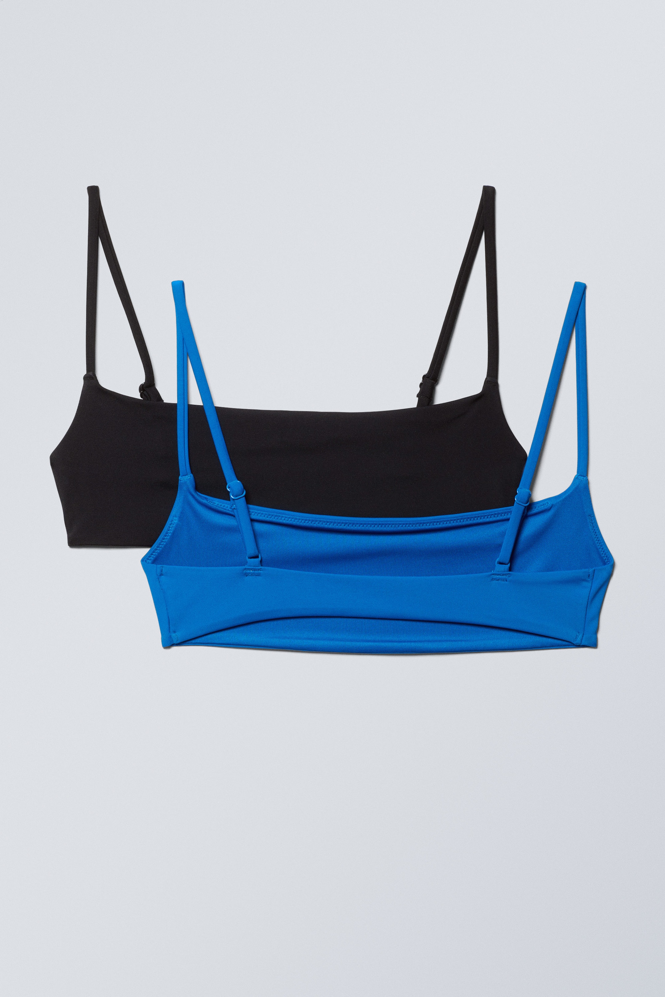 Svart/Blå - 2-pack Scoop Bikini-topp - 1