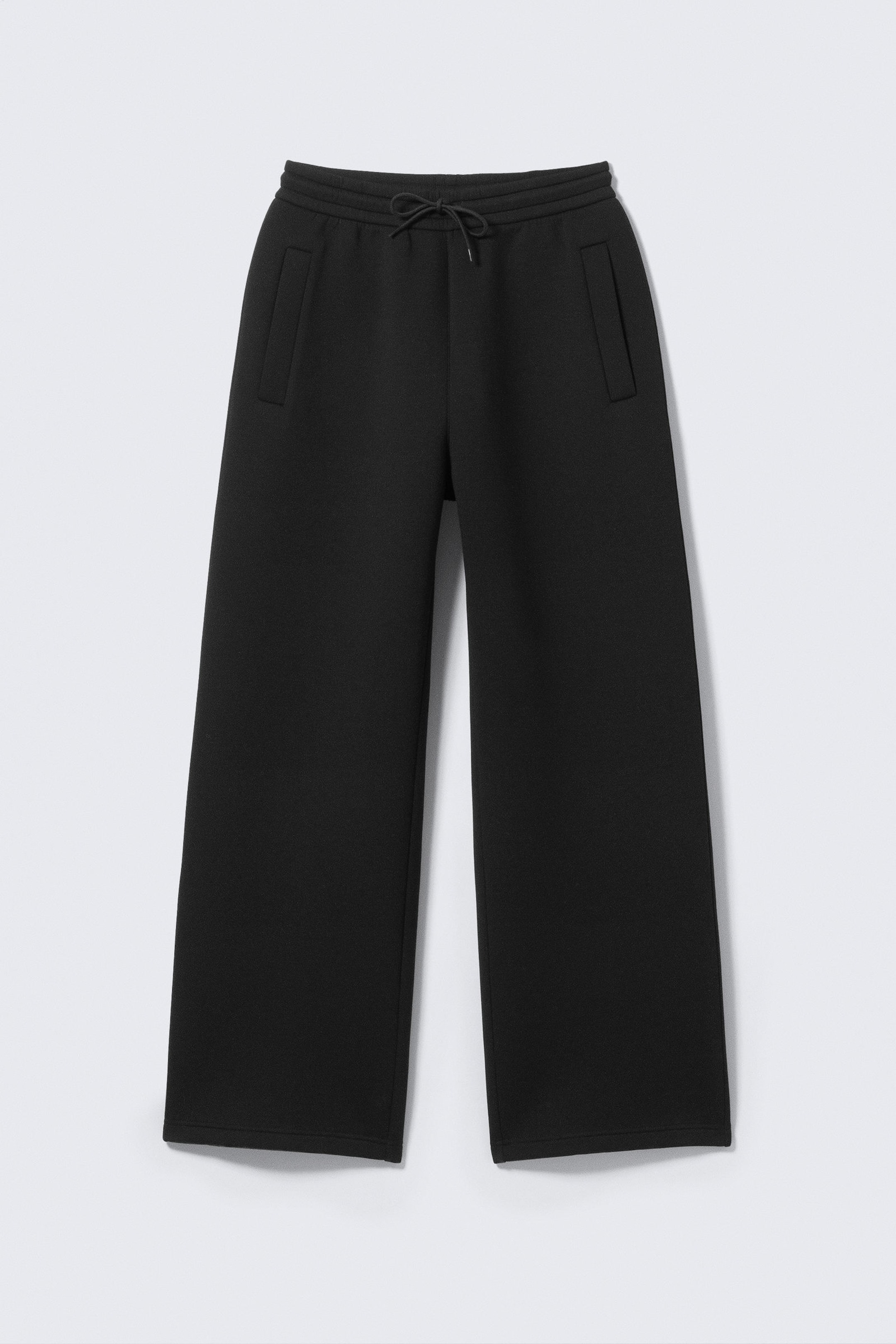 Black - Loose Fit Scuba Sweatpants - 4