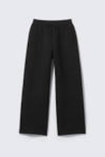 Black - Loose Fit Scuba Sweatpants - 4