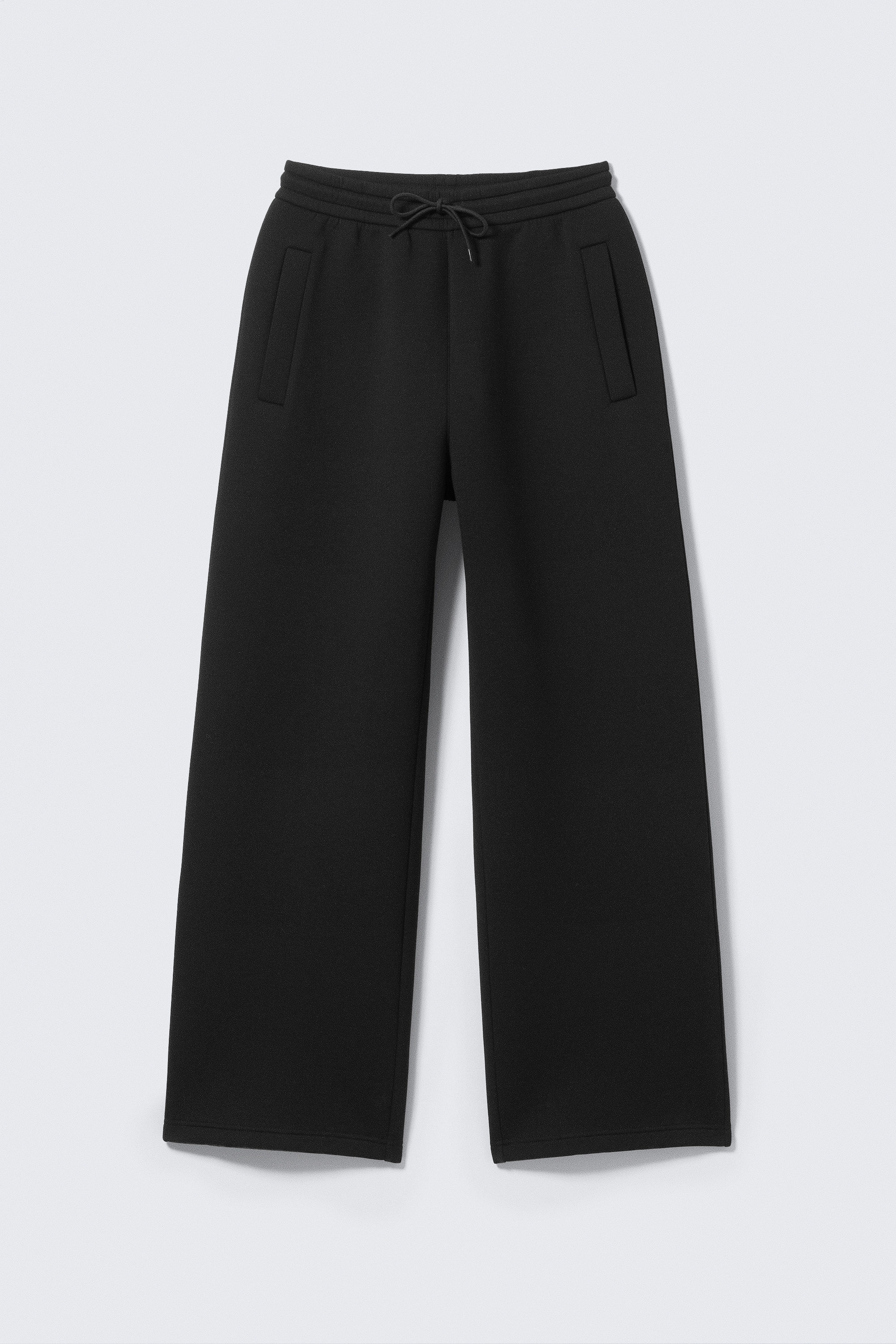 Black - Loose Fit Scuba Sweatpants - 3