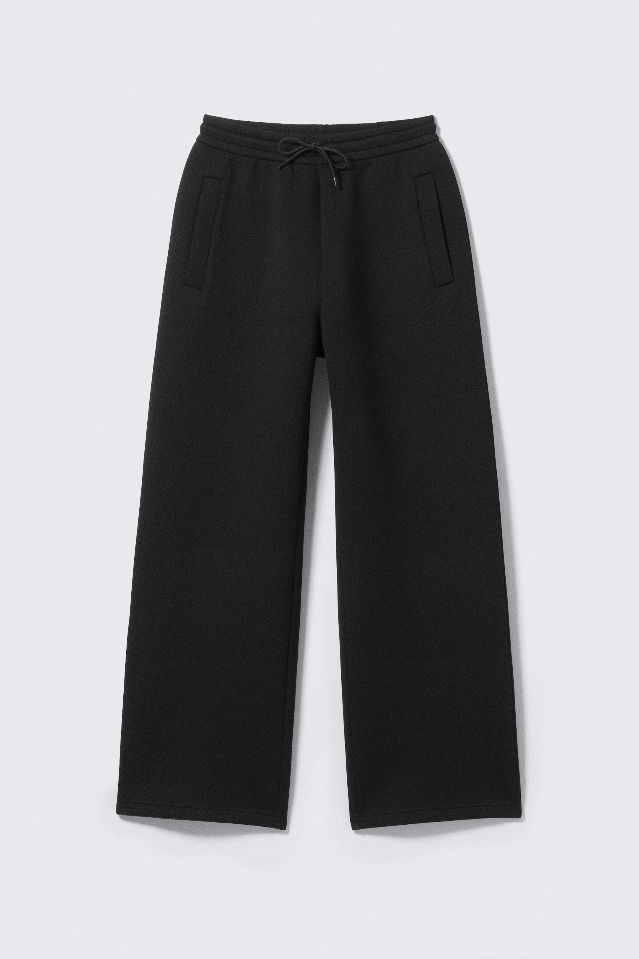 Schwarz - Locker geschnittene Scuba-Sweatpants - 3