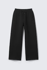 Schwarz - Locker geschnittene Scuba-Sweatpants - 3