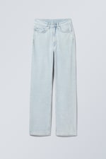 Opulent Blue - Light Blue - Rowe Super High Waisted Regular Straight Jeans - 0