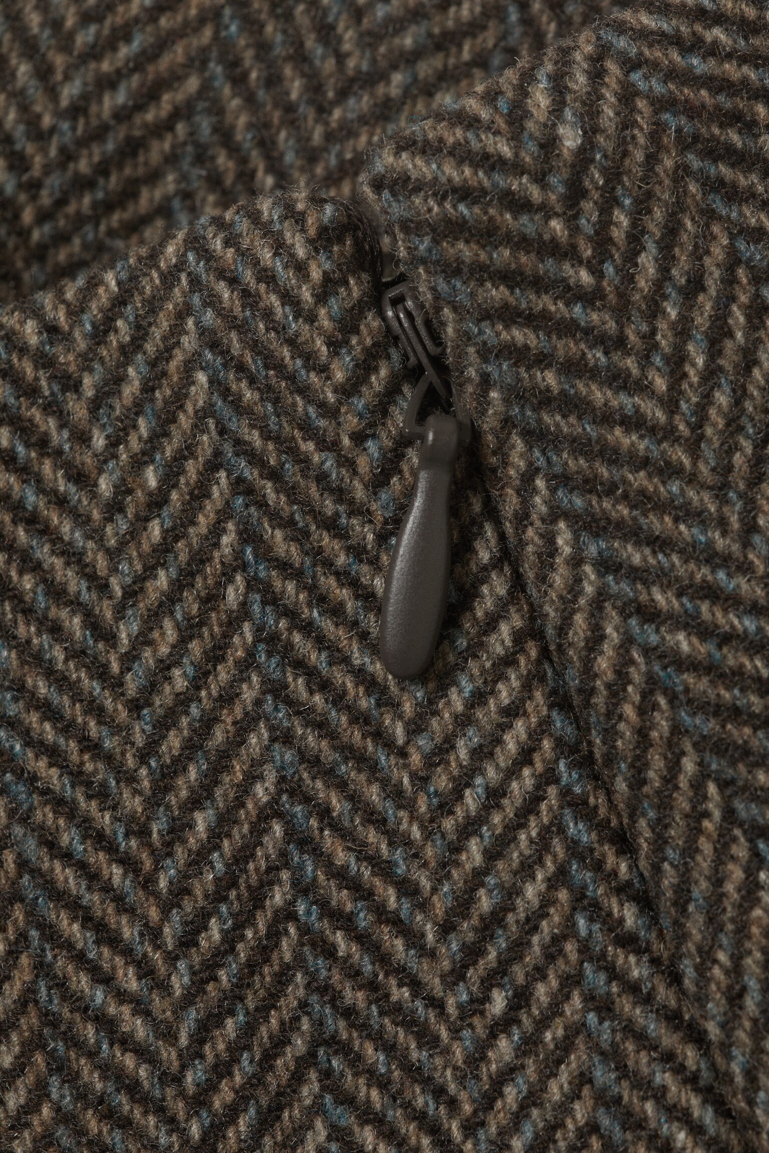 Mini Twill Skirt - Dark Mole Herringbone - 3