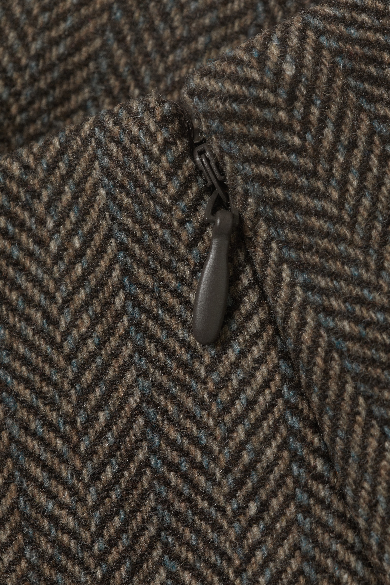 Mini Twill Skirt - Dark Mole Herringbone - 5