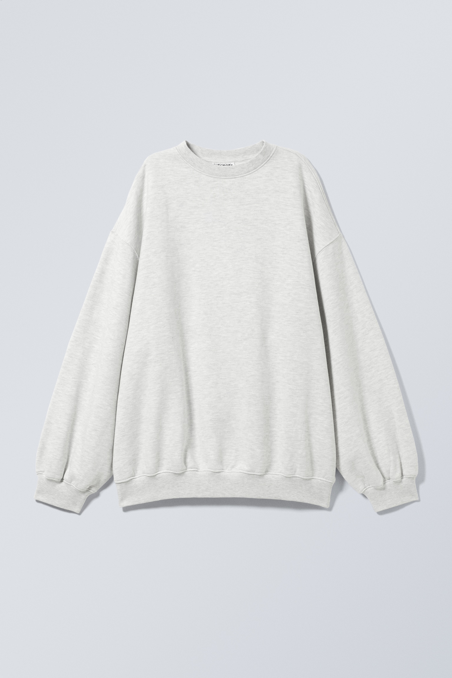 Felpa oversize a maniche lunghe - Grigio chiaro