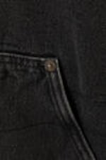 Black Tie - Hooded Denim Pile Jacket - 1