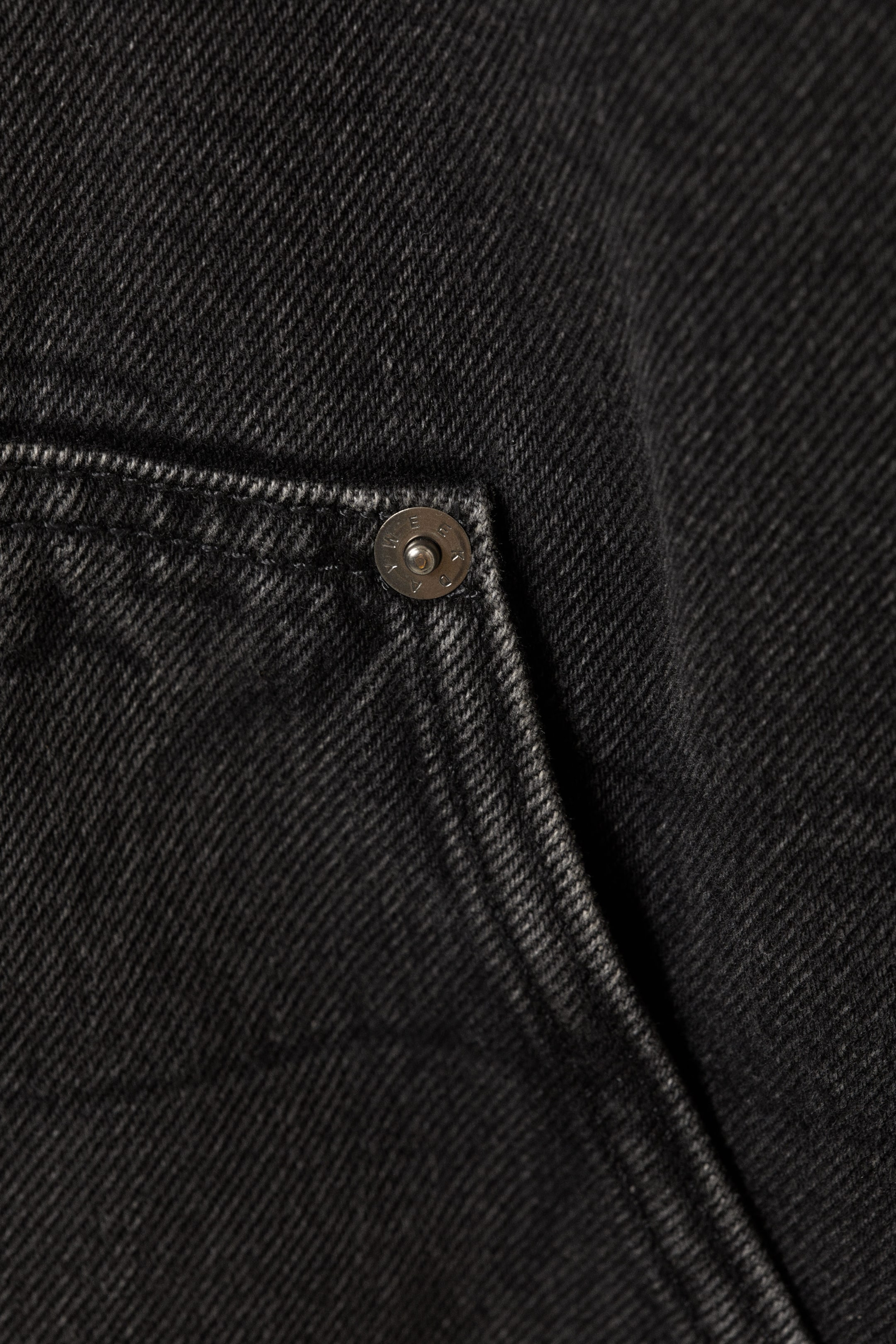 Black Tie - Hooded Denim Pile Jacket - 1