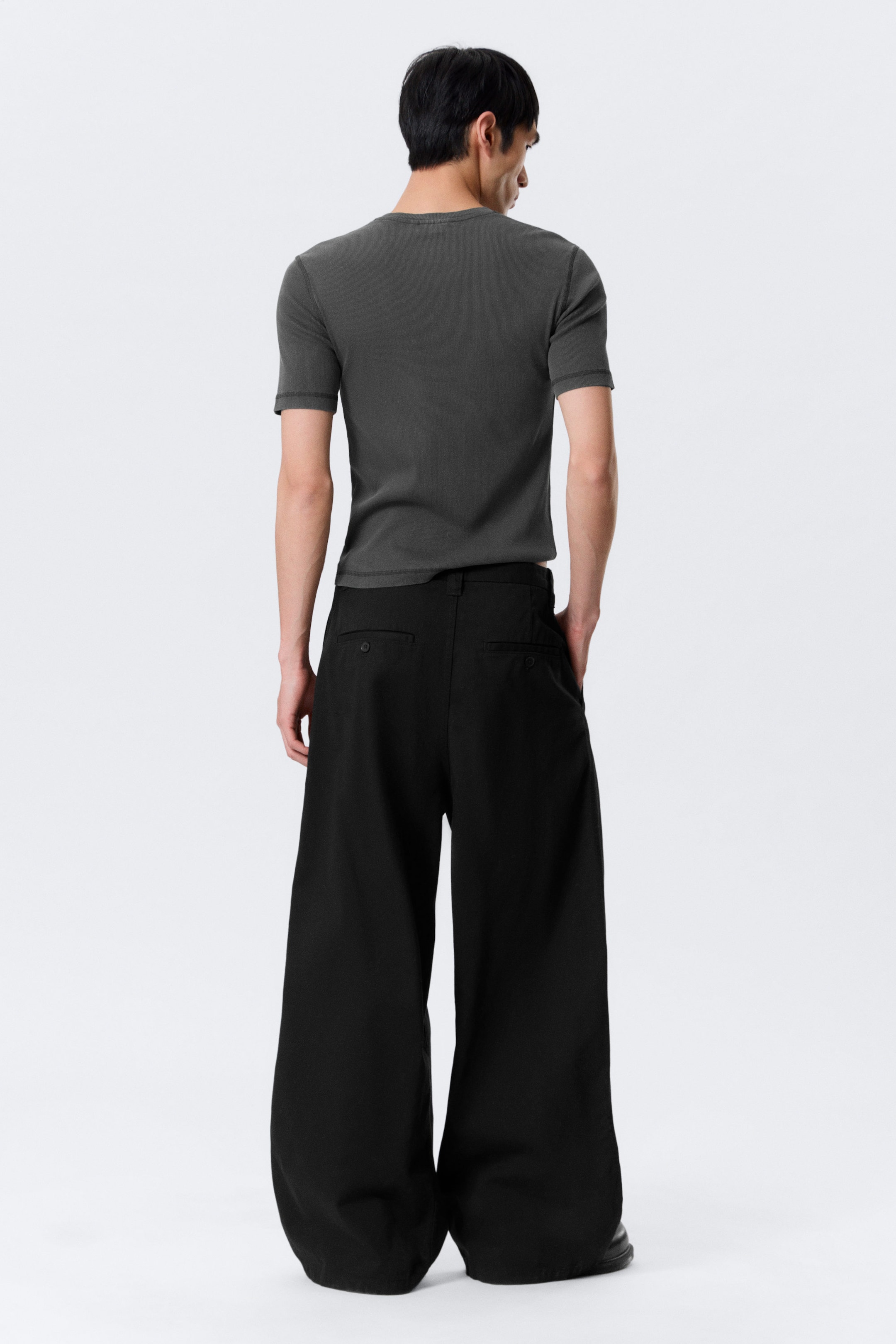 Black - Otis Loose Pleated Cotton Twill Chinos - 3