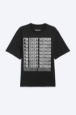 Black - Whitney printed tee - 0
