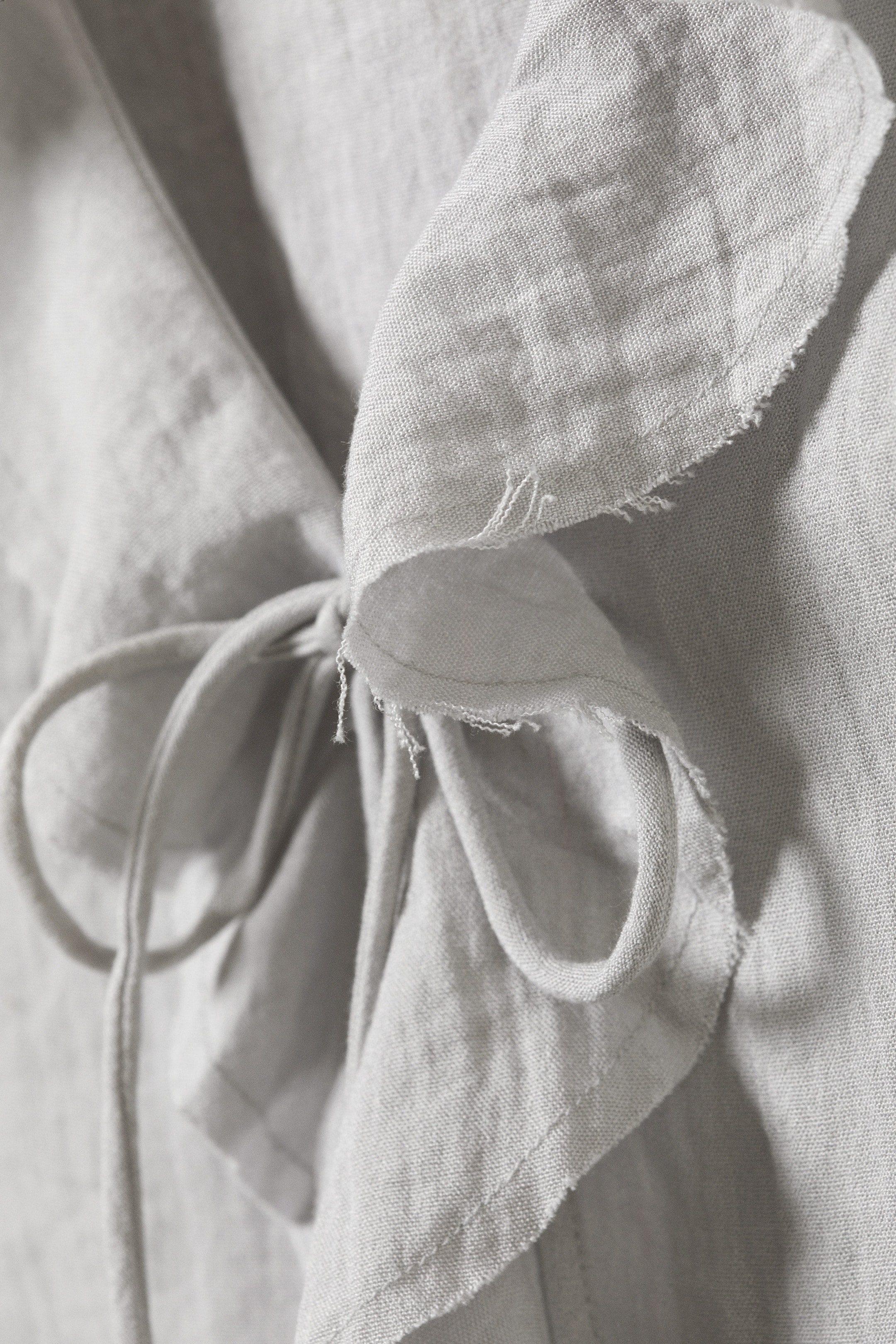 Light Grey - Frilled Tie-Front Top - 2