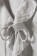 Light Grey - Frilled Tie-Front Top - 1