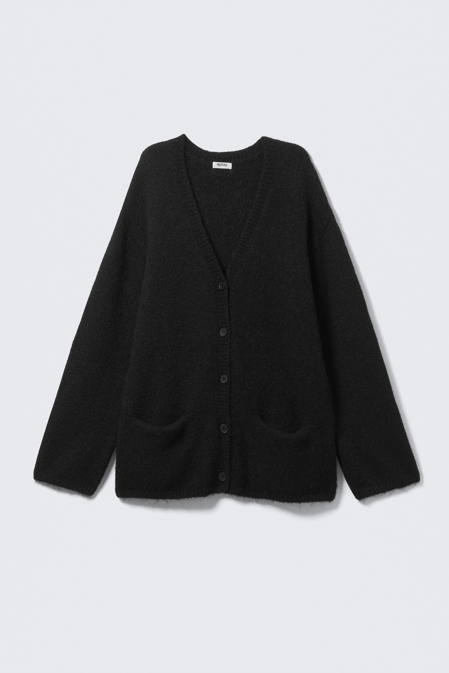 Soft Knit V-Neck Cardigan - Black/Dusty Beige/Plum/Green/Beige Stripe/Dark Brown & Yellow Stripes - 2