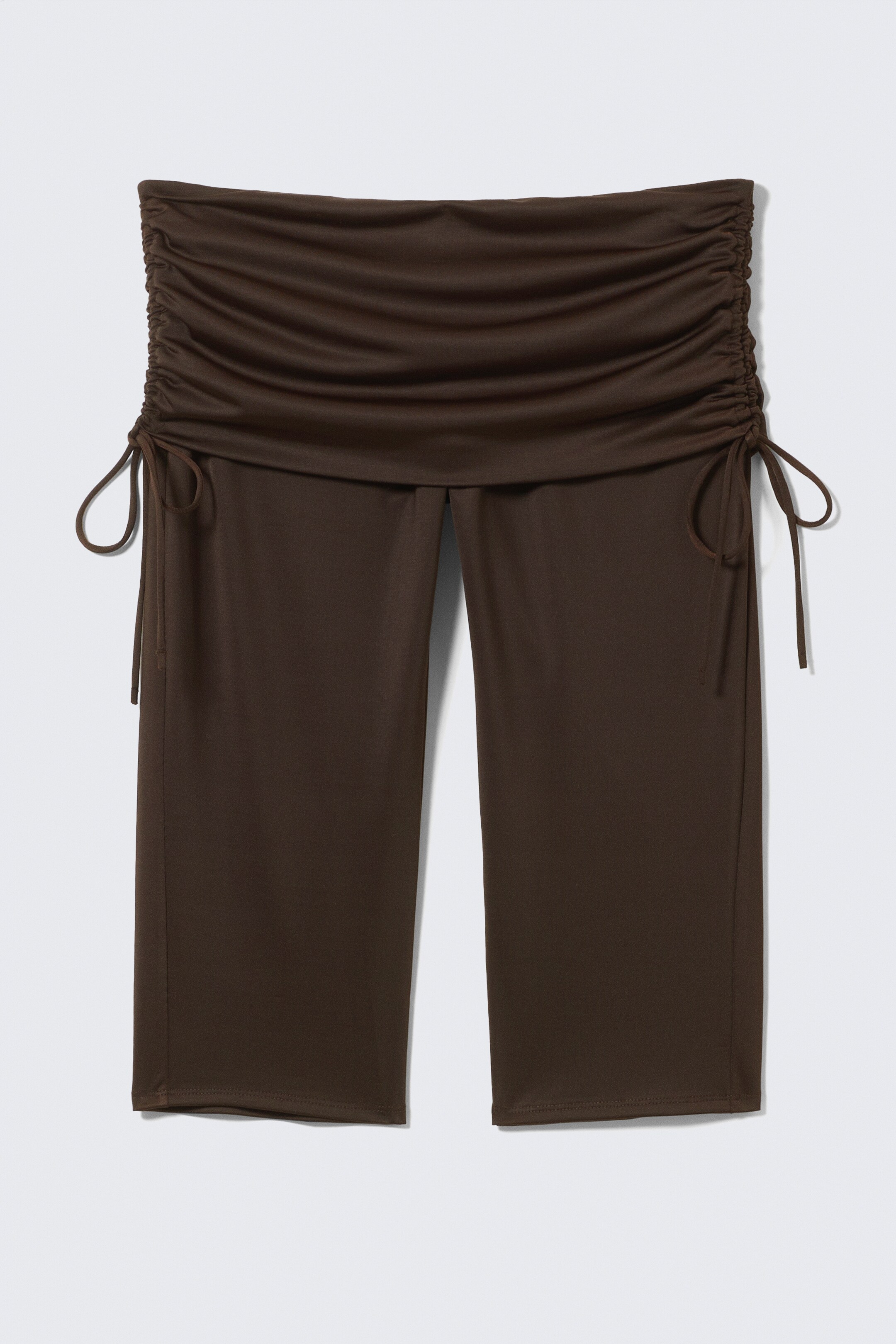 Größeres Bild anzeigen: Geraffte Capri-Leggings mit niedrigem Bund - Dunkelbraun - Ladies | H&M AT 5
