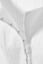 Blanc - Top corset en twill à encolure carrée - 1