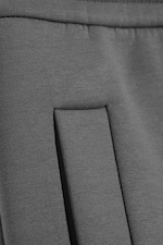 Mörkgrå - Sweatpants i scuba med lös passform - 1