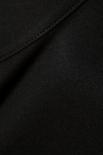 Black - Curved Hem Fitted Modal T-shirt - 1