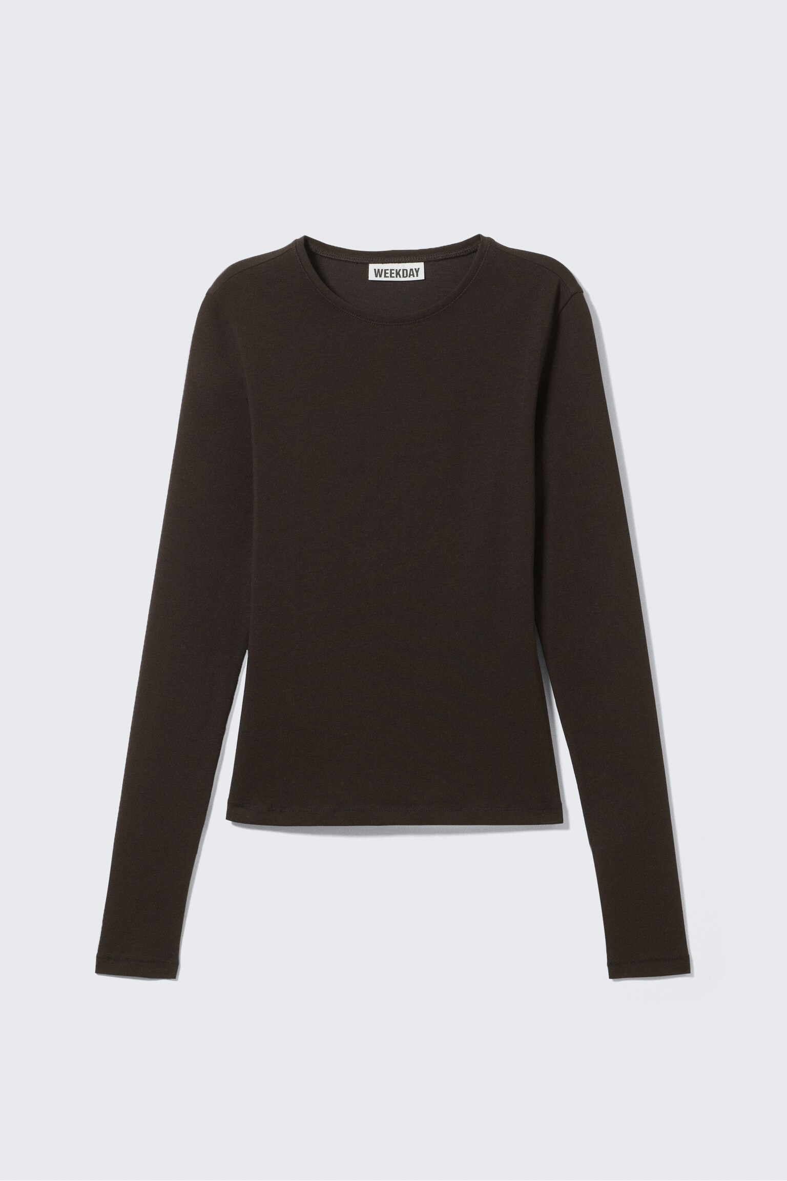 Slim Fitted Long Sleeve - Dark Brown/White/Black/Dark Khaki Green/Dark Dusty Blue/Bright Orange/Dark Red - 2