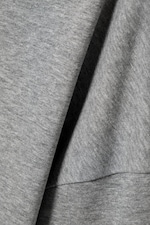 Grijs gemêleerd - Ruimvallende off-shoulder pyjamatop van badstof - 4